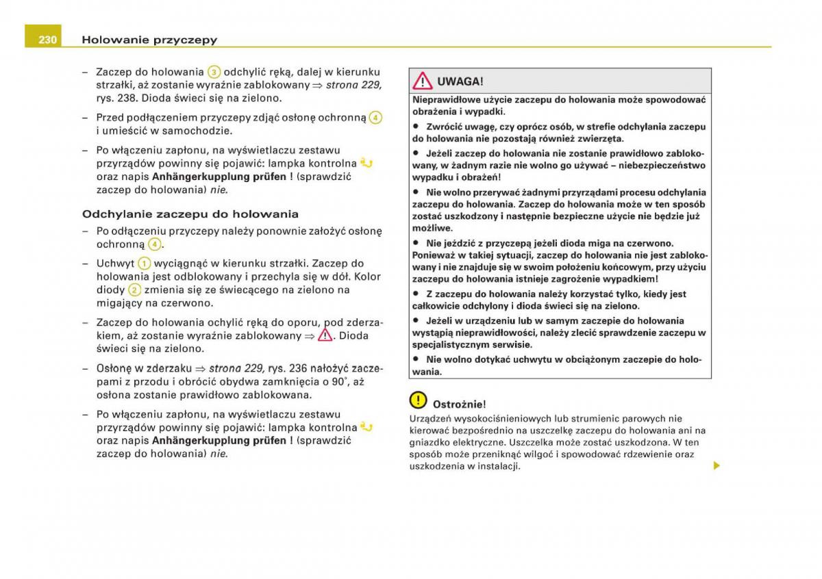 Audi Q5 instrukcja / page 232