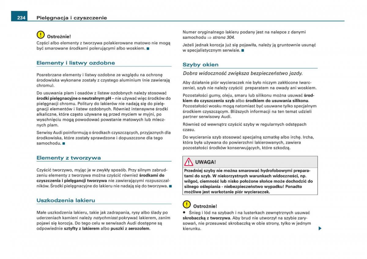 manual Audi Q5 instrukcja / page 236