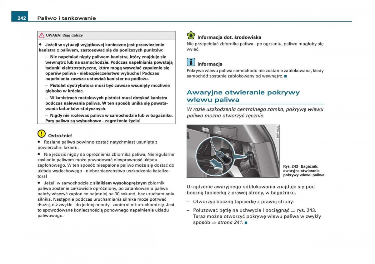 manual Audi Q5 instrukcja / page 244