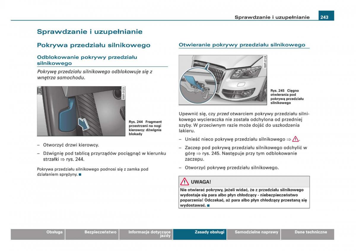 manual Audi Q5 instrukcja / page 245