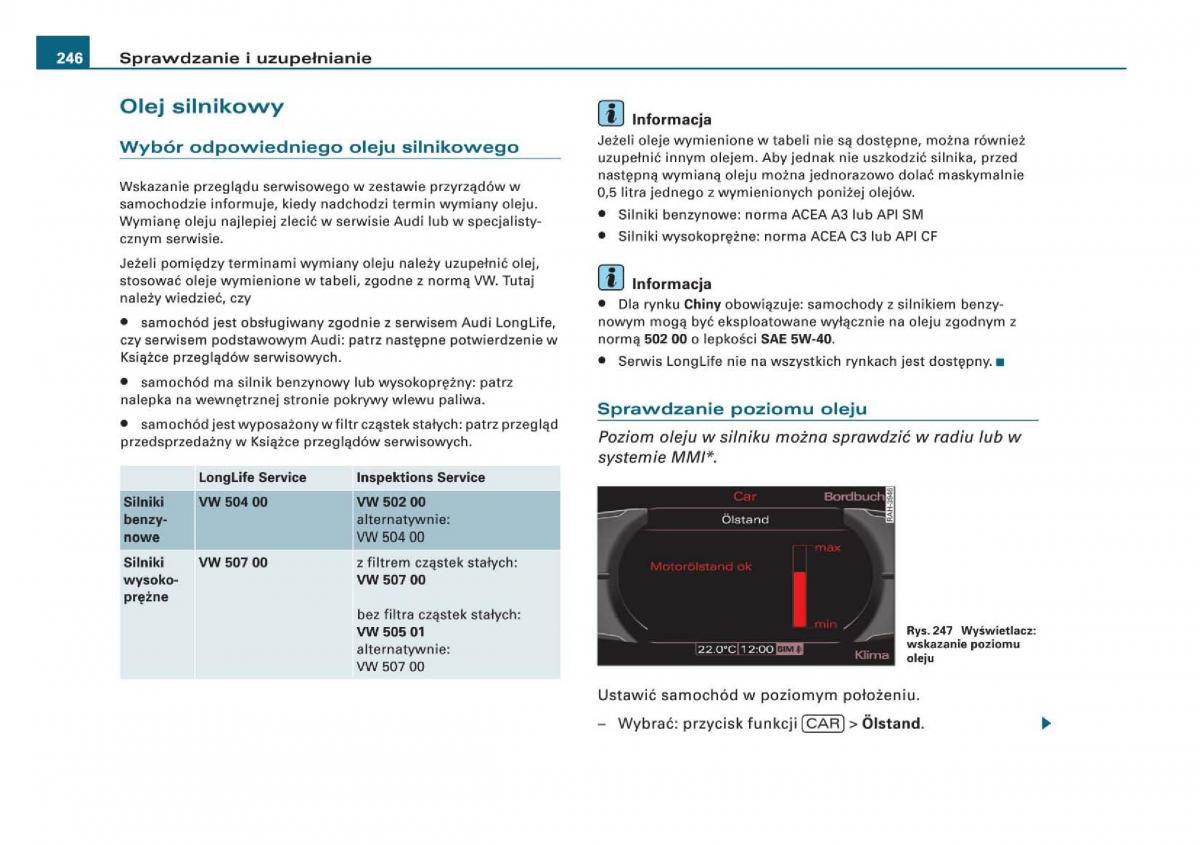 manual Audi Q5 instrukcja / page 248