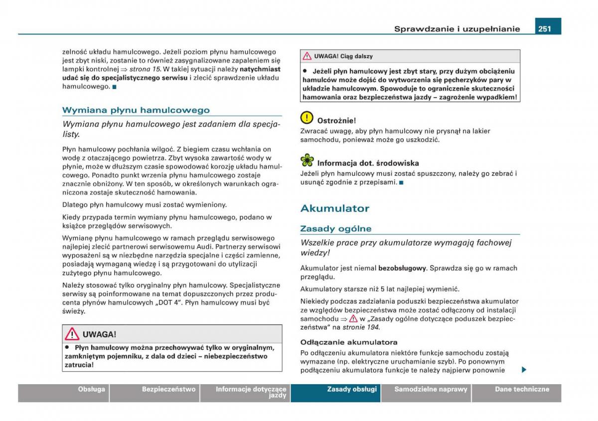 manual Audi Q5 instrukcja / page 253