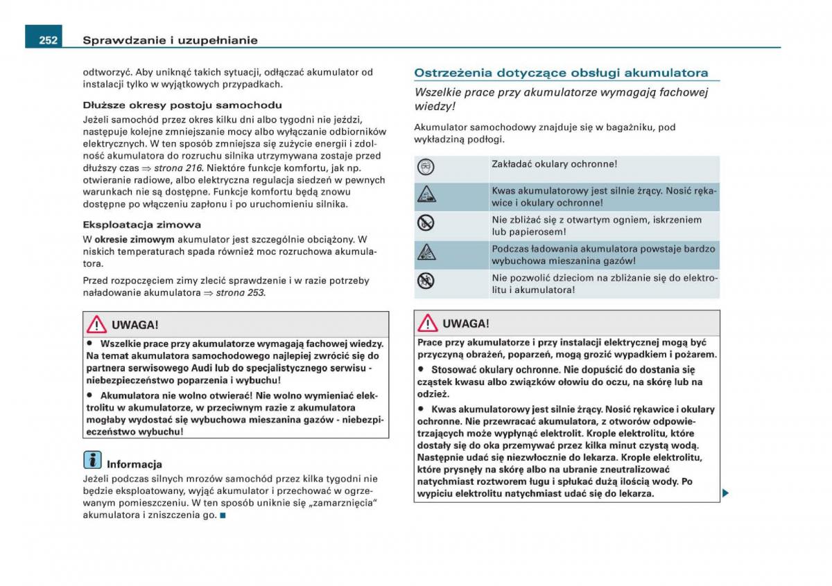 manual Audi Q5 instrukcja / page 254