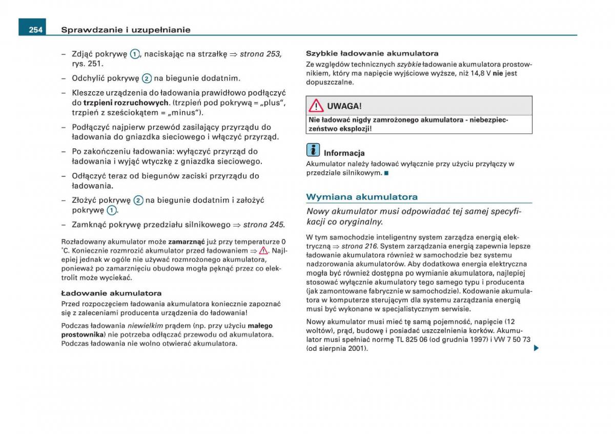 manual Audi Q5 instrukcja / page 256