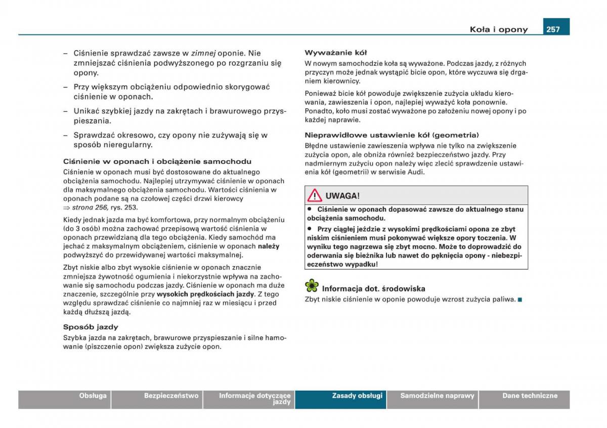 manual Audi Q5 instrukcja / page 259