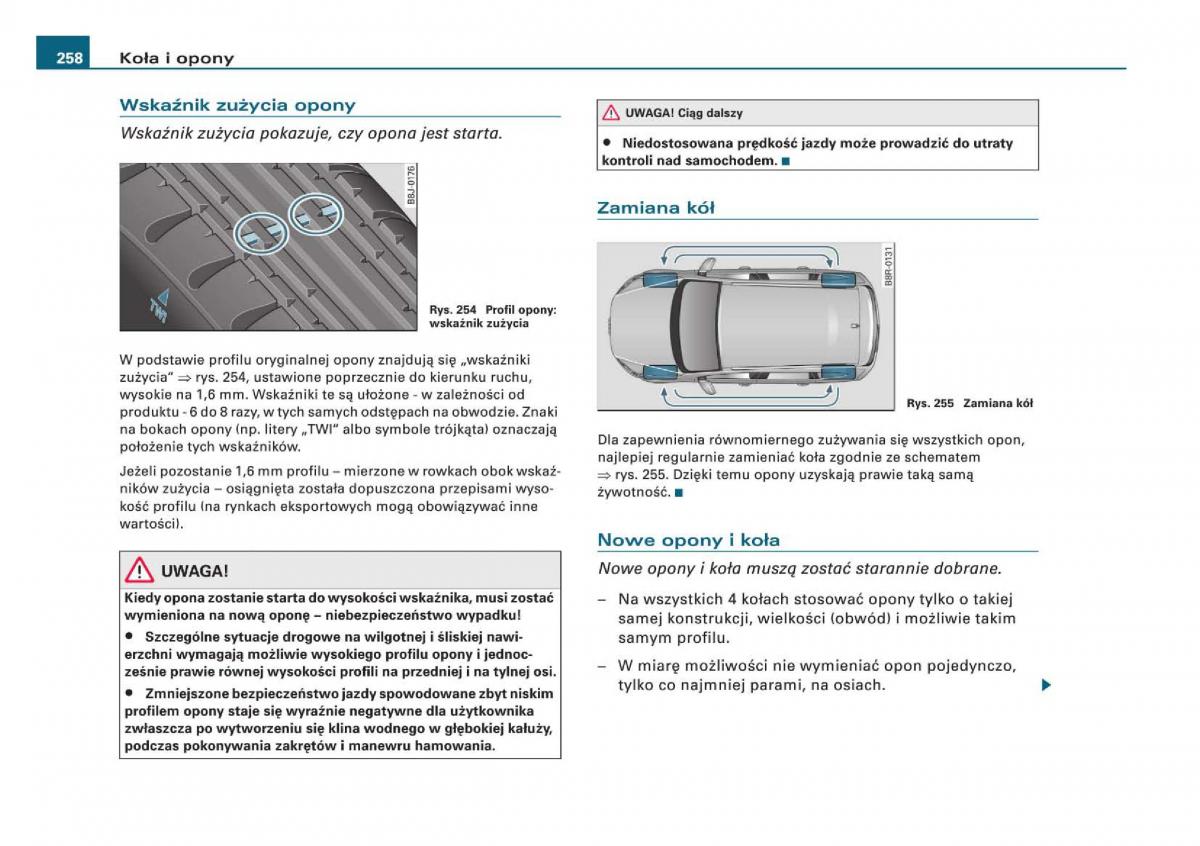 manual Audi Q5 instrukcja / page 260