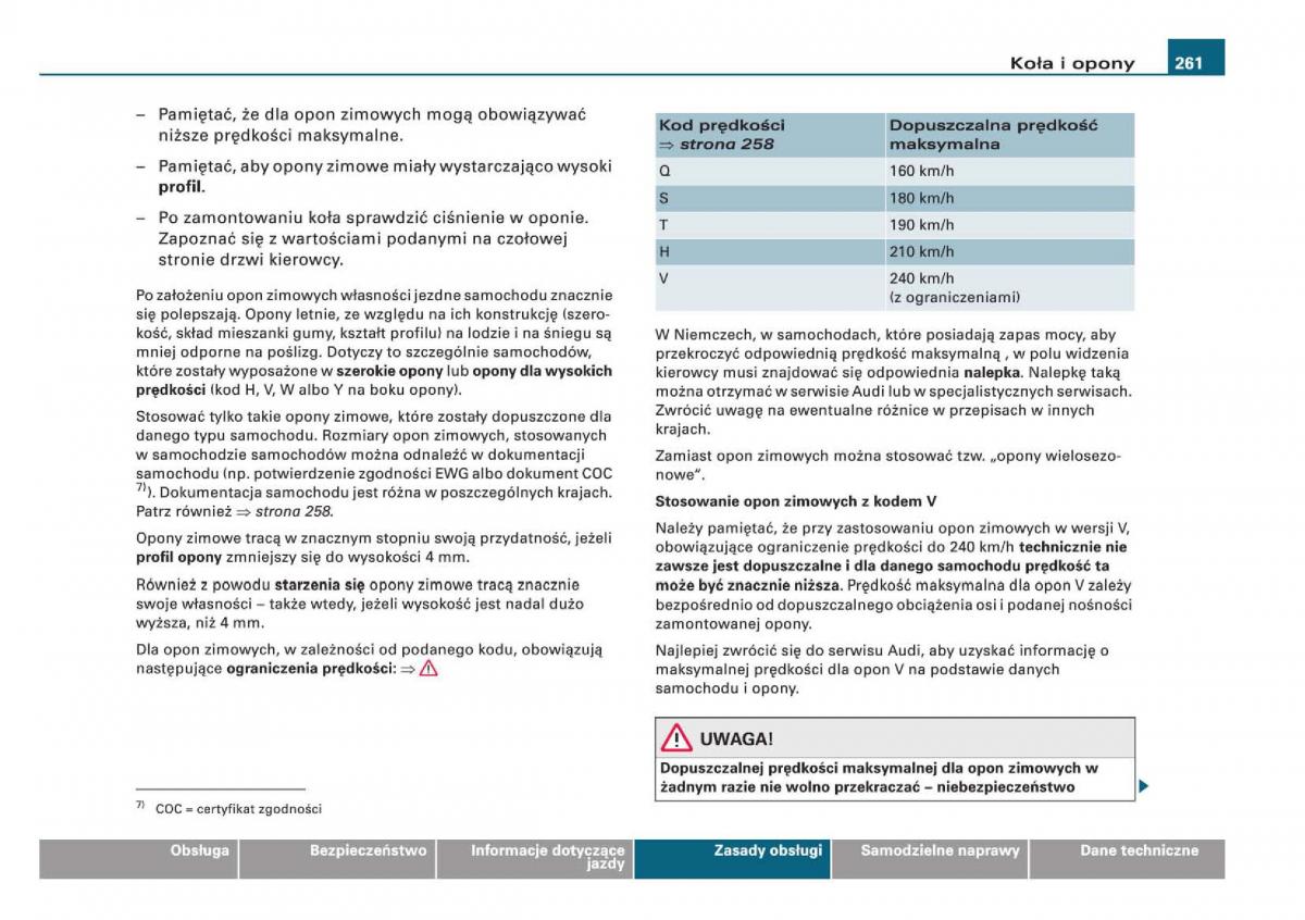 manual Audi Q5 instrukcja / page 263