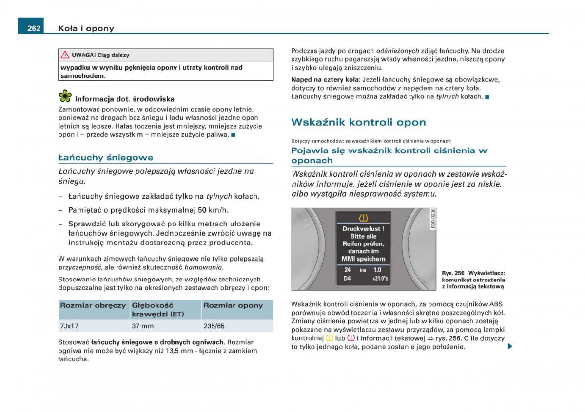 manual Audi Q5 instrukcja / page 264