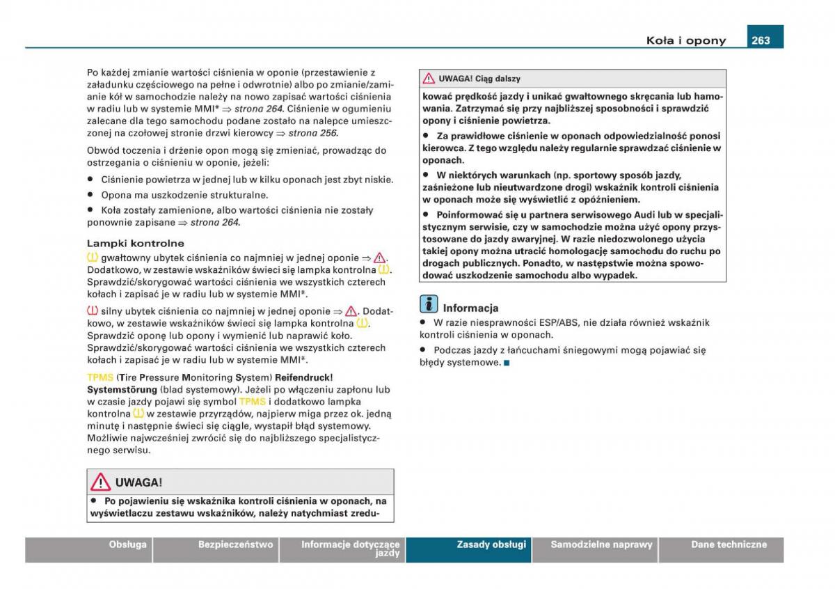 manual Audi Q5 instrukcja / page 265