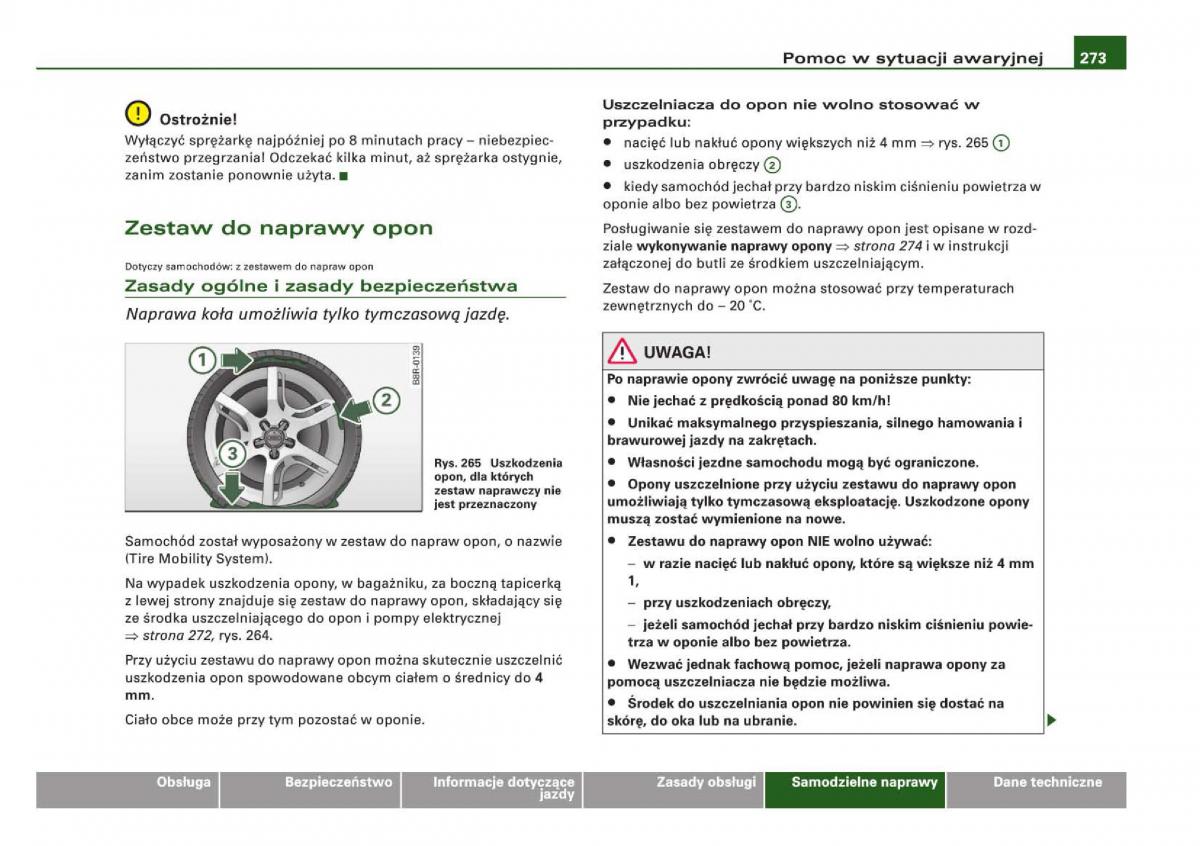 manual Audi Q5 instrukcja / page 275