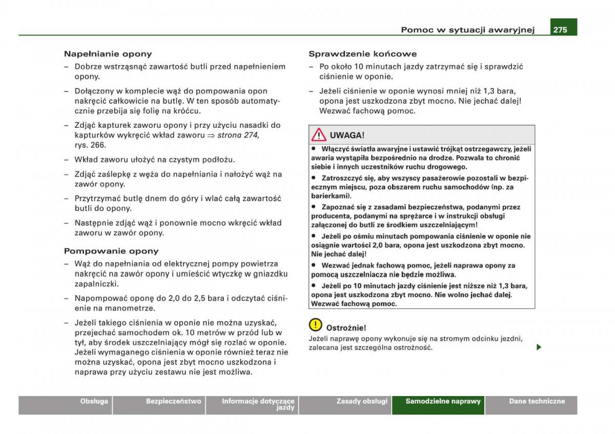 manual Audi Q5 instrukcja / page 277