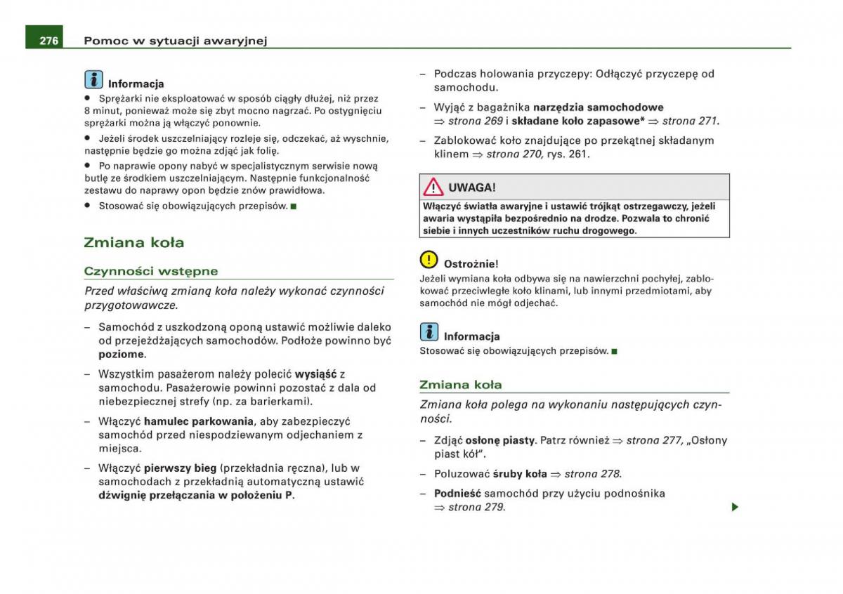 manual Audi Q5 instrukcja / page 278