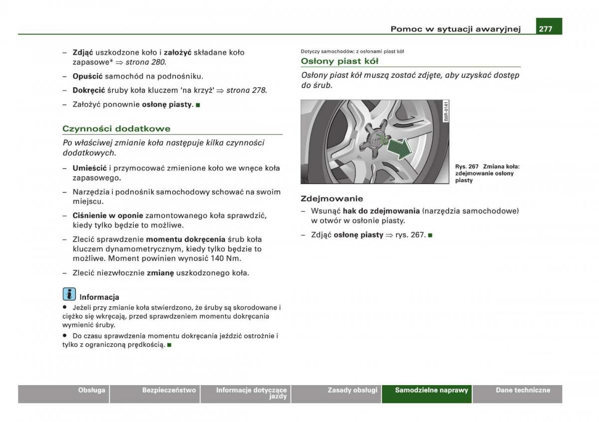 manual Audi Q5 instrukcja / page 279