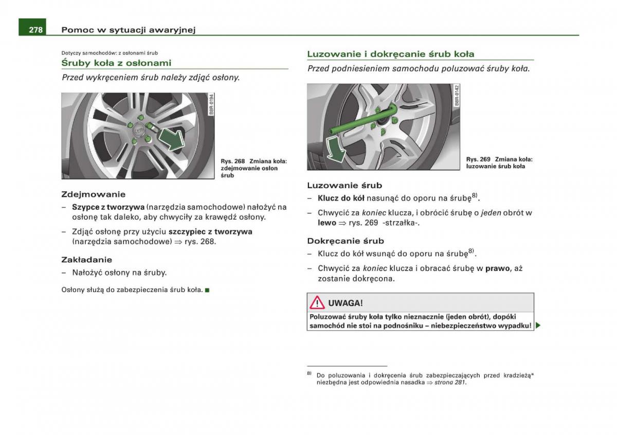 manual Audi Q5 instrukcja / page 280