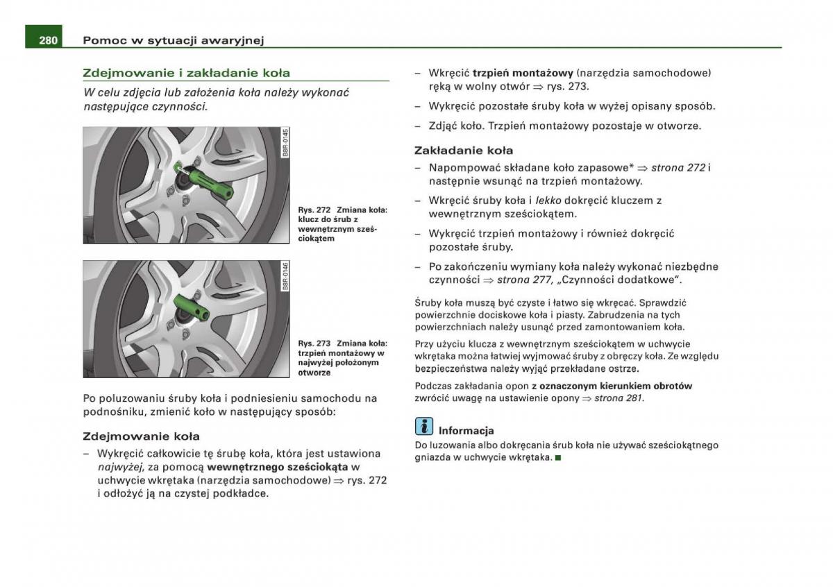 manual Audi Q5 instrukcja / page 282