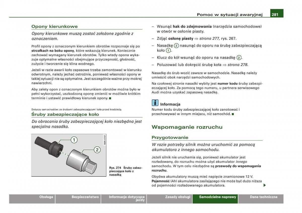 manual Audi Q5 instrukcja / page 283