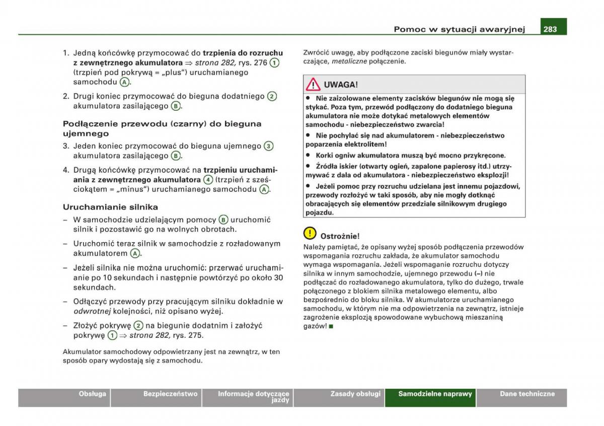 manual Audi Q5 instrukcja / page 285