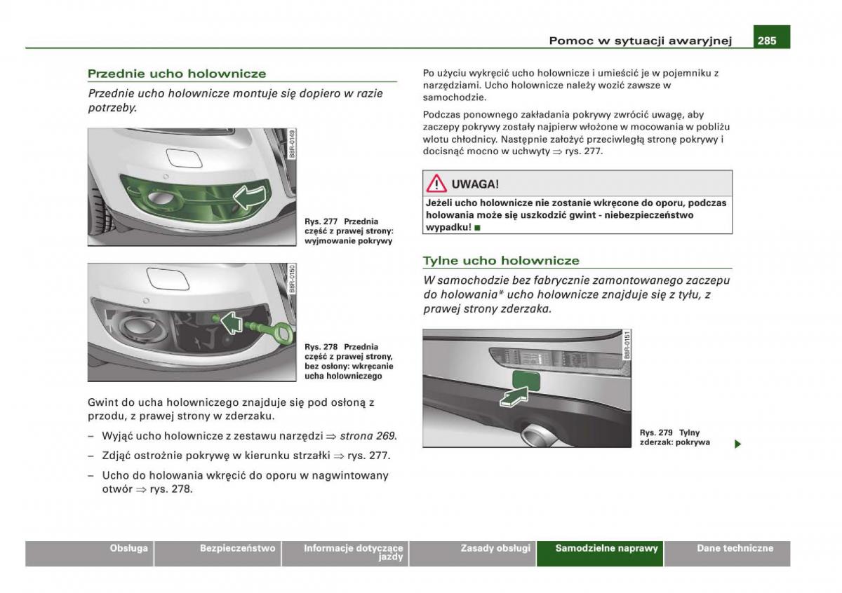 manual Audi Q5 instrukcja / page 287