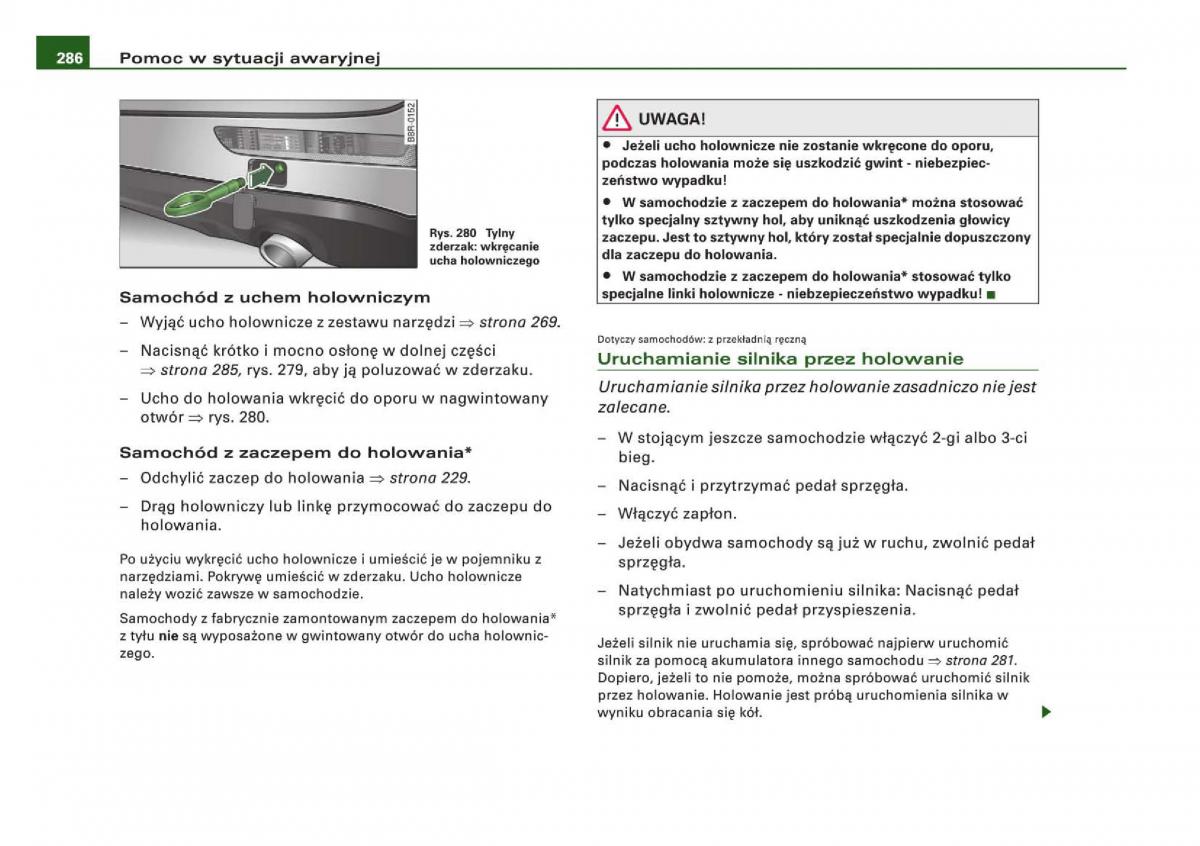 manual Audi Q5 instrukcja / page 288