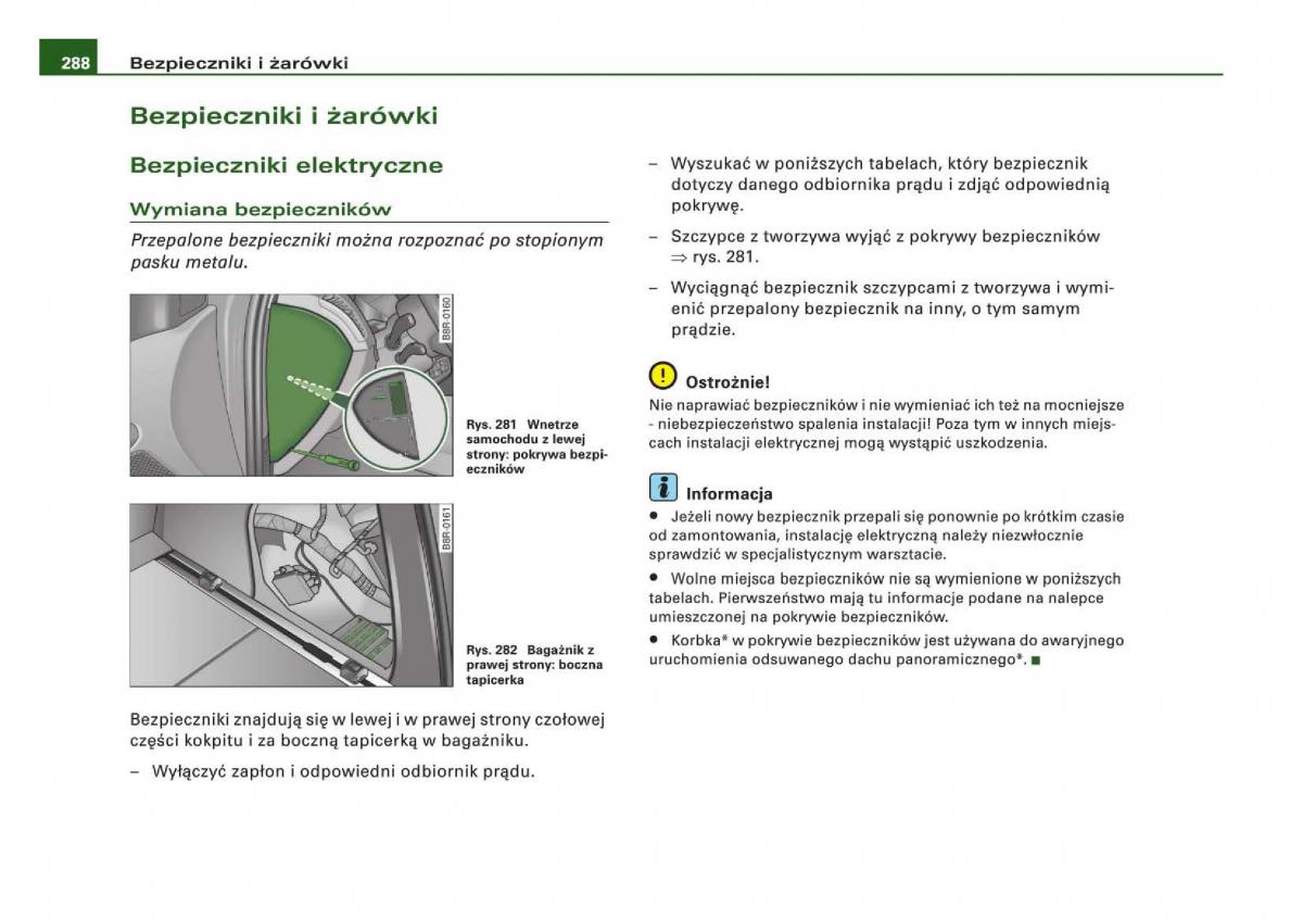 manual Audi Q5 instrukcja / page 290