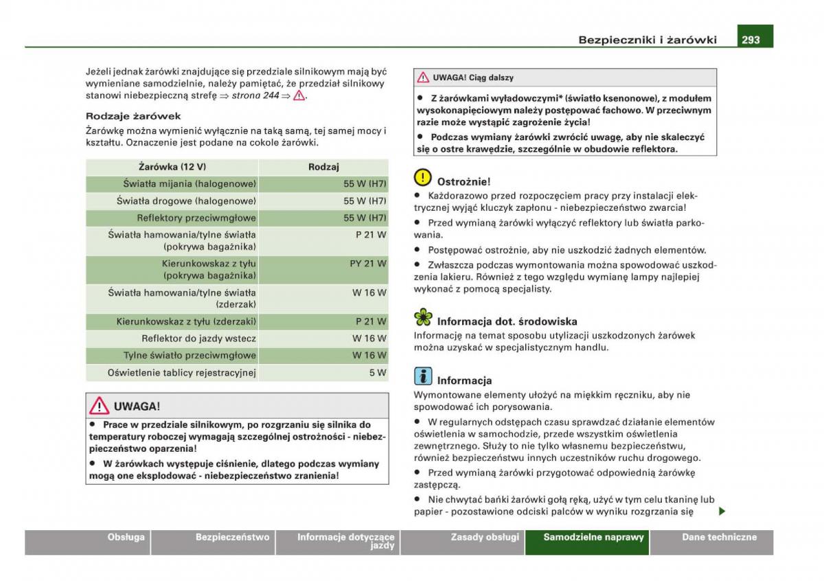 manual Audi Q5 instrukcja / page 295