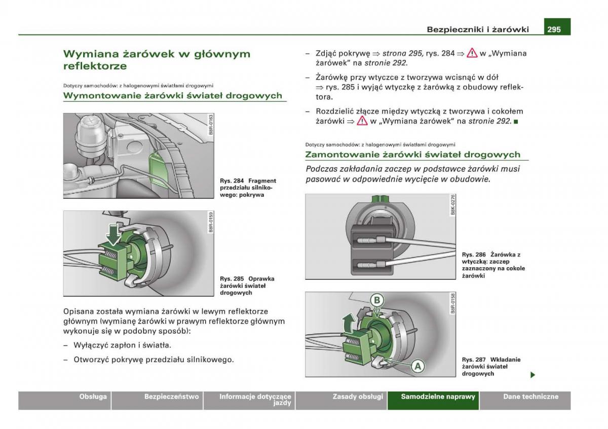 manual Audi Q5 instrukcja / page 297