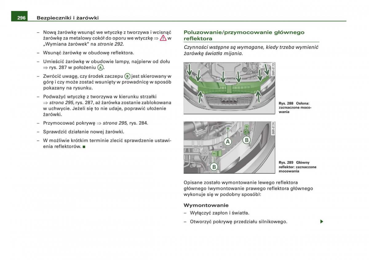 manual Audi Q5 instrukcja / page 298