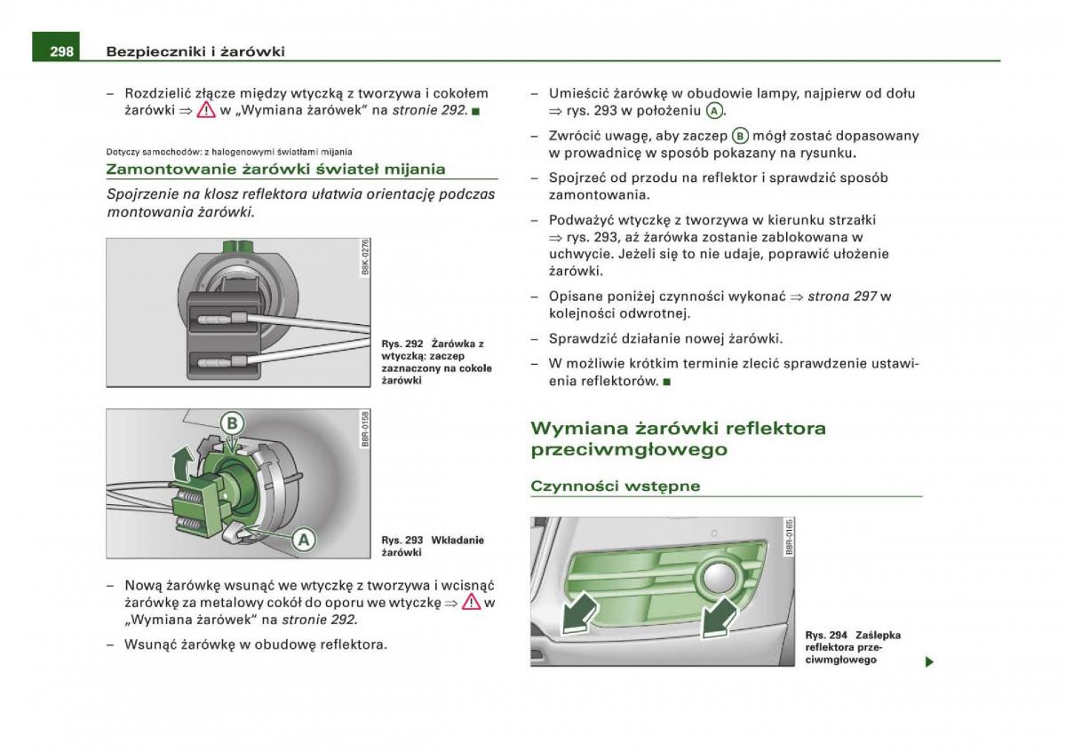 manual Audi Q5 instrukcja / page 300