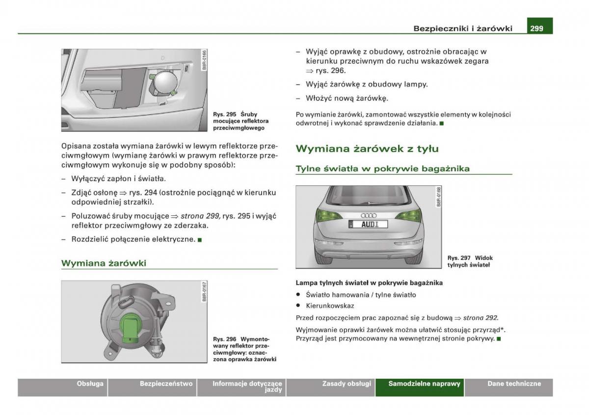 manual Audi Q5 instrukcja / page 301