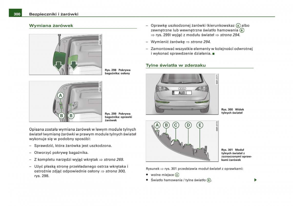 manual Audi Q5 instrukcja / page 302