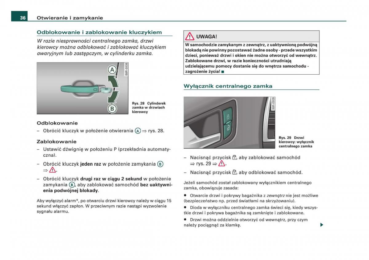 Audi Q5 instrukcja / page 38