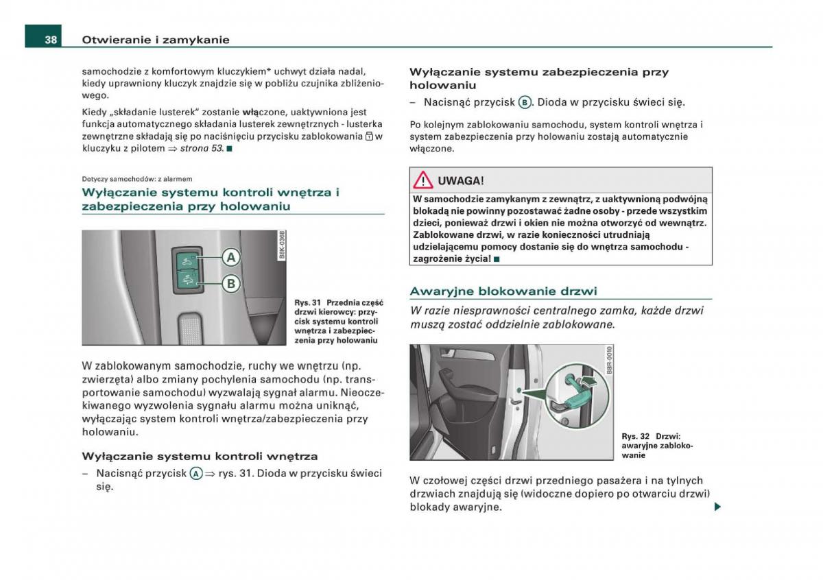 Audi Q5 instrukcja / page 40