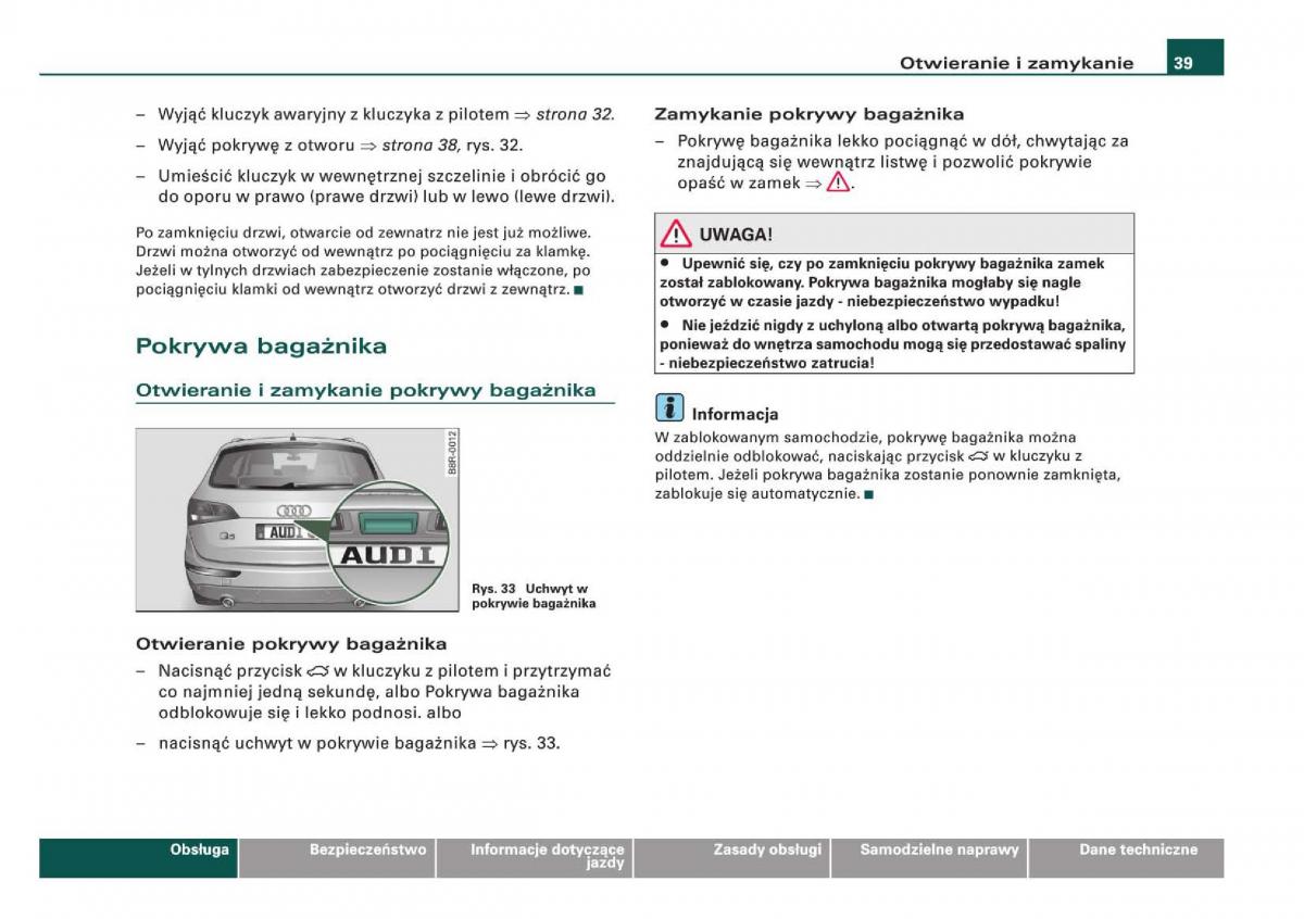 manual Audi Q5 instrukcja / page 41