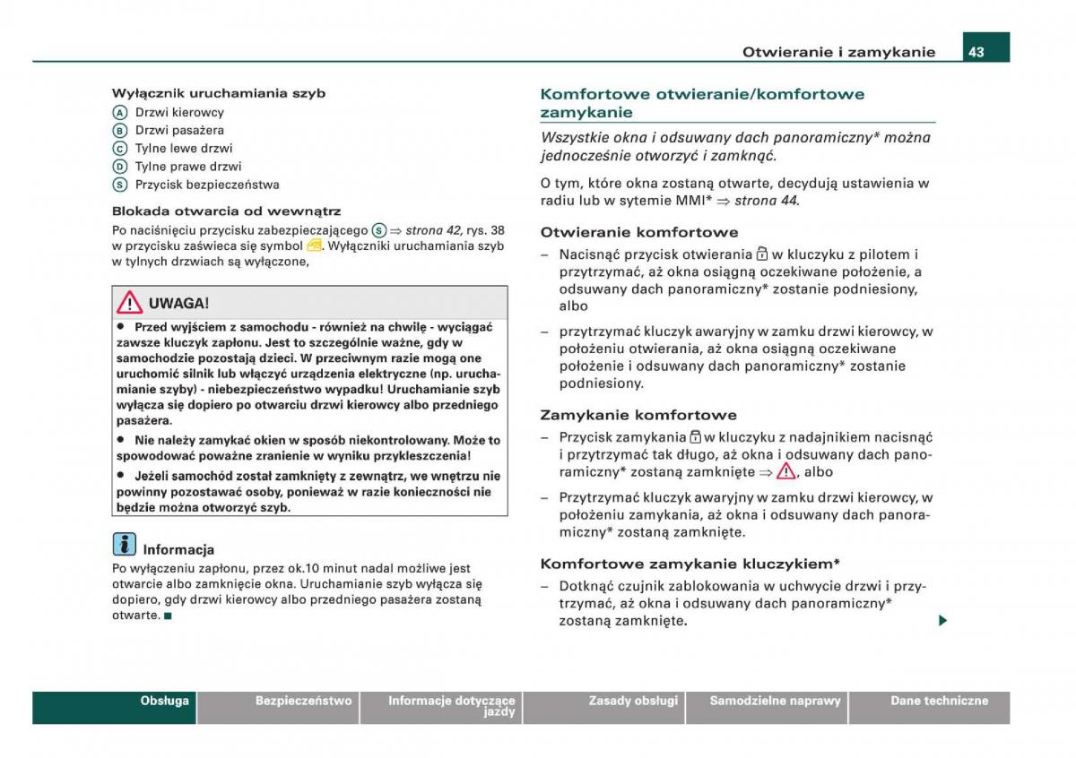 Audi Q5 instrukcja / page 45