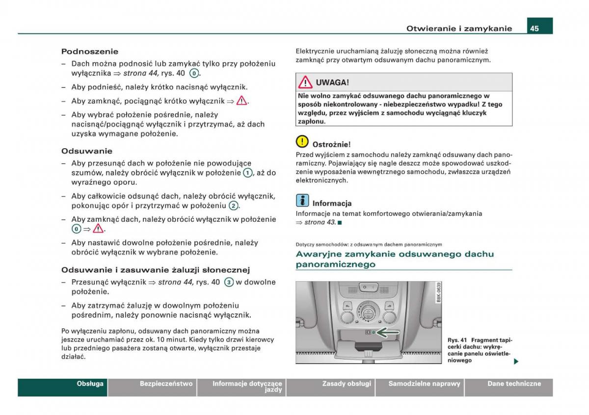 manual Audi Q5 instrukcja / page 47