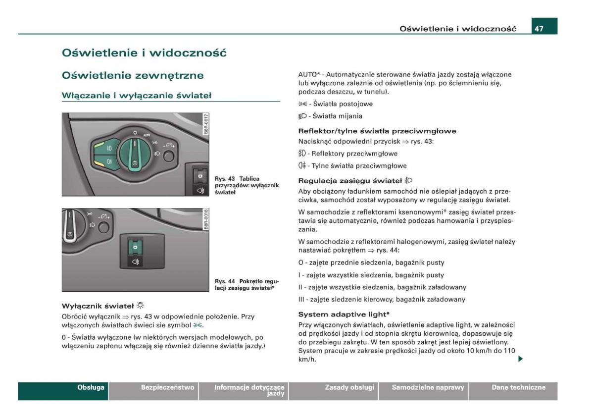 manual Audi Q5 instrukcja / page 49