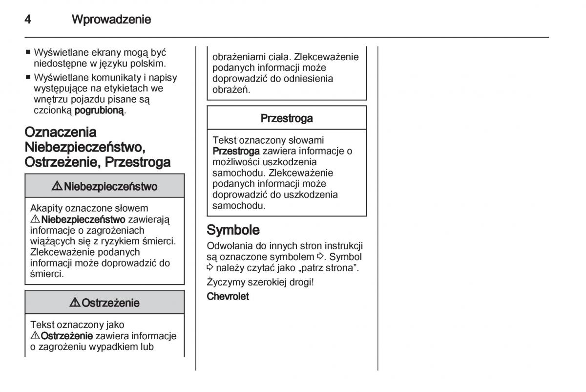 Chevrolet Orlando instrukcja obslugi / page 6