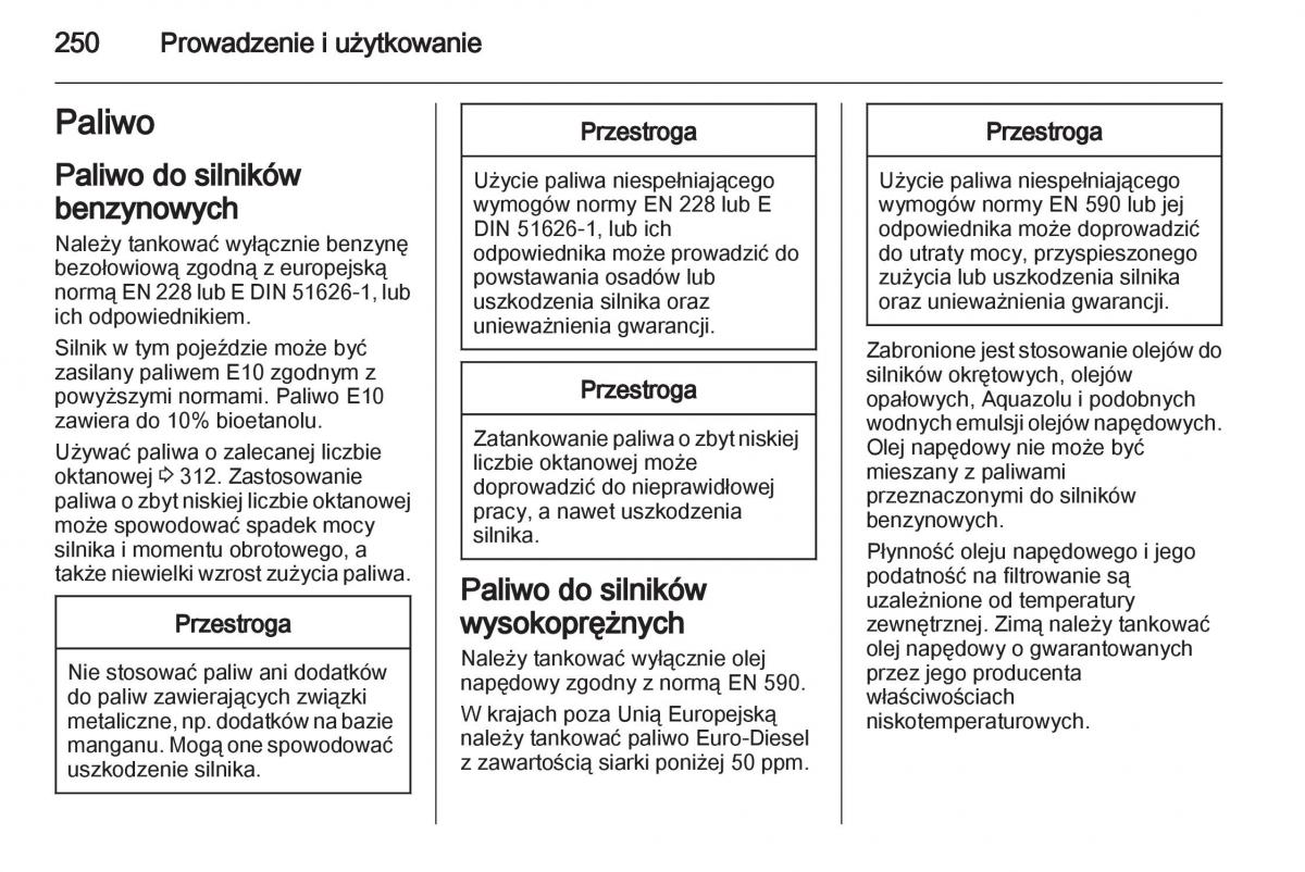 Chevrolet Orlando instrukcja obslugi / page 252