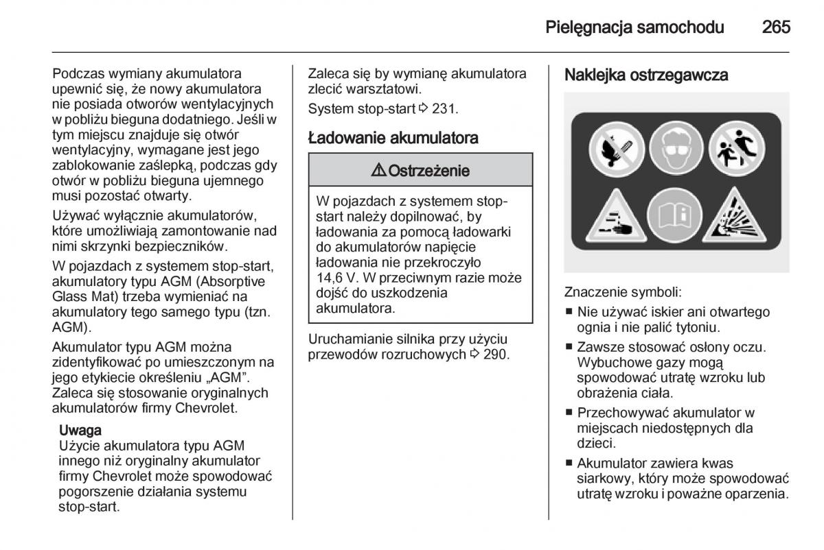 Chevrolet Orlando instrukcja obslugi / page 267