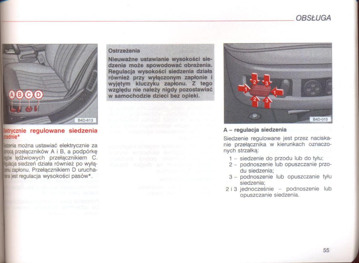 Audi A8 D2 instrukcja obslugi / page 55