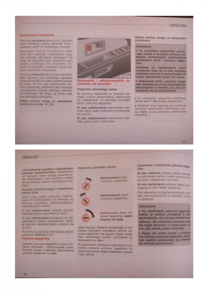 Audi A8 D2 instrukcja obslugi / page 68