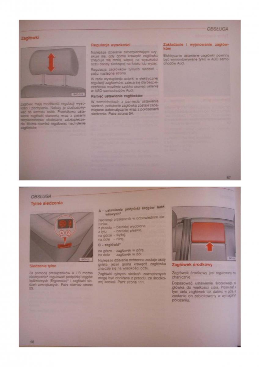 Audi A8 D2 instrukcja obslugi / page 89