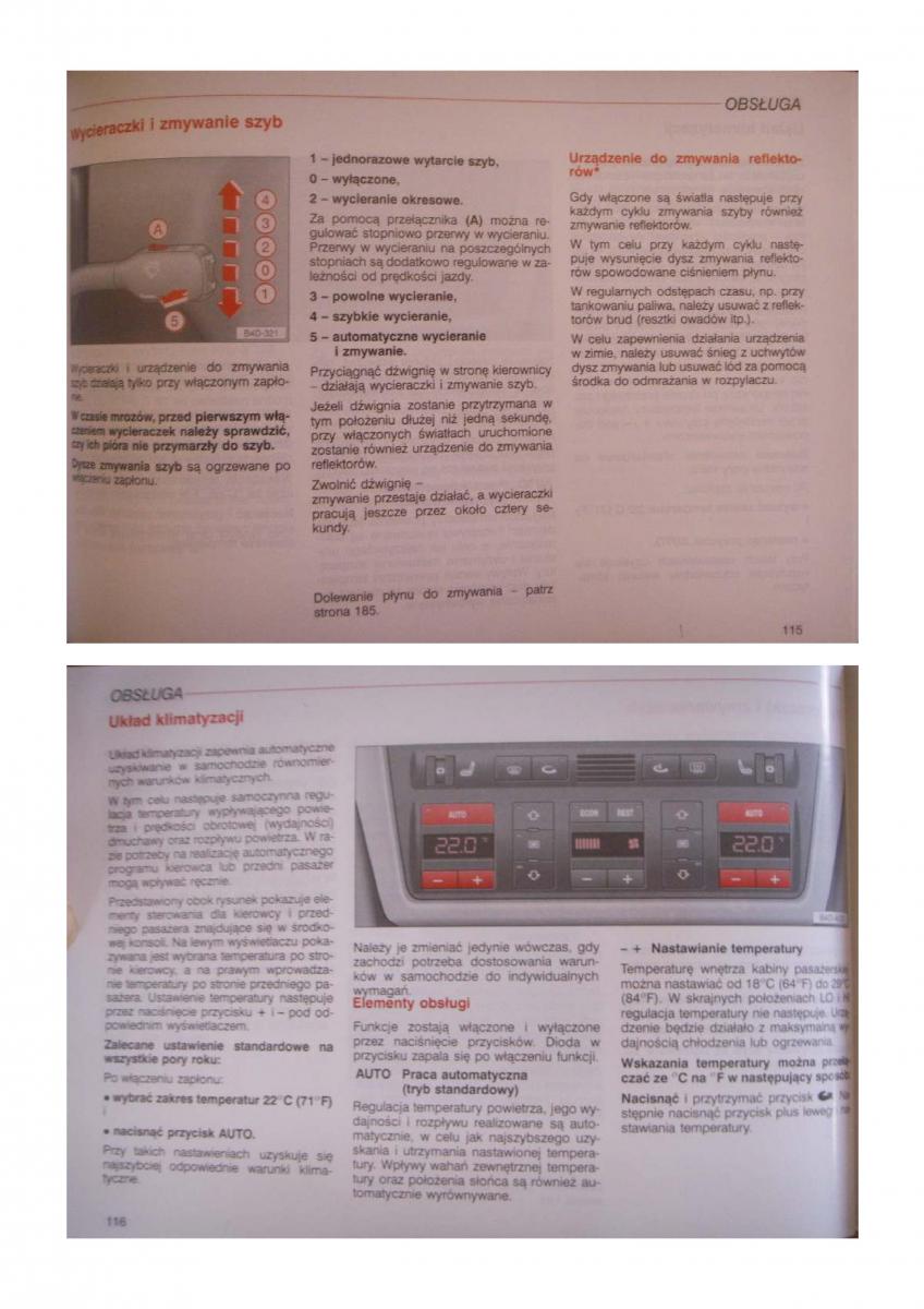 Audi A8 D2 instrukcja obslugi / page 117