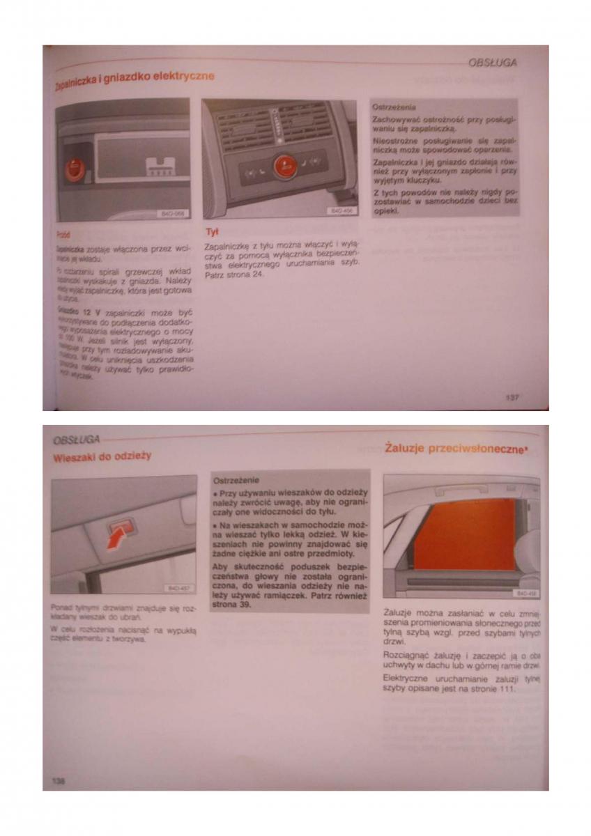 Audi A8 D2 instrukcja obslugi / page 128