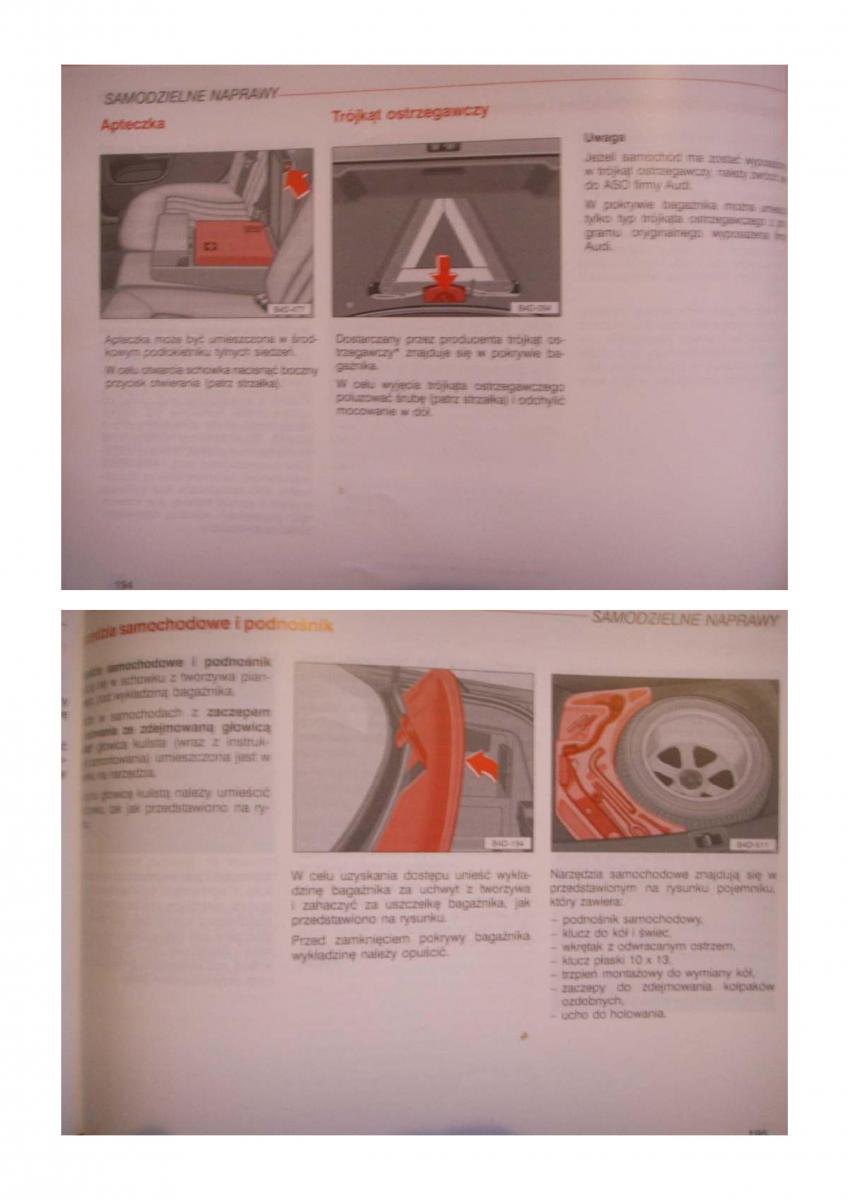 Audi A8 D2 instrukcja obslugi / page 156