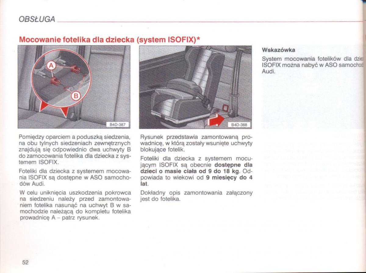 Audi A8 D2 instrukcja obslugi / page 52