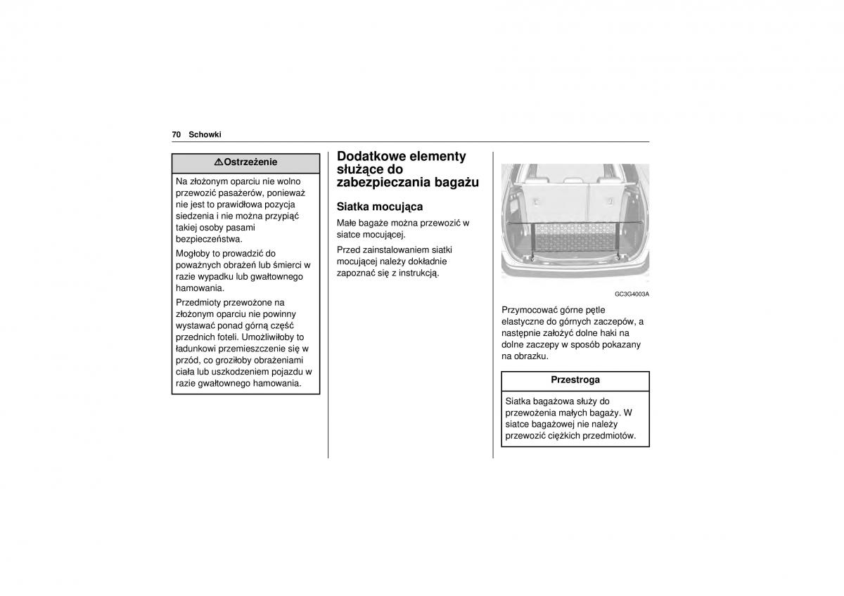 Chevrolet Trax instrukcja obslugi / page 72