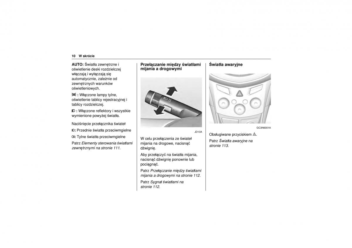 Chevrolet Trax instrukcja obslugi / page 12