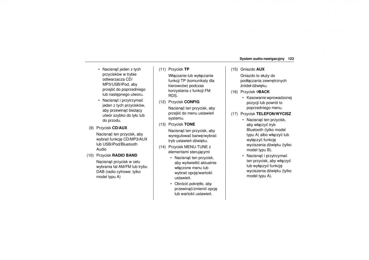 Chevrolet Trax instrukcja obslugi / page 125