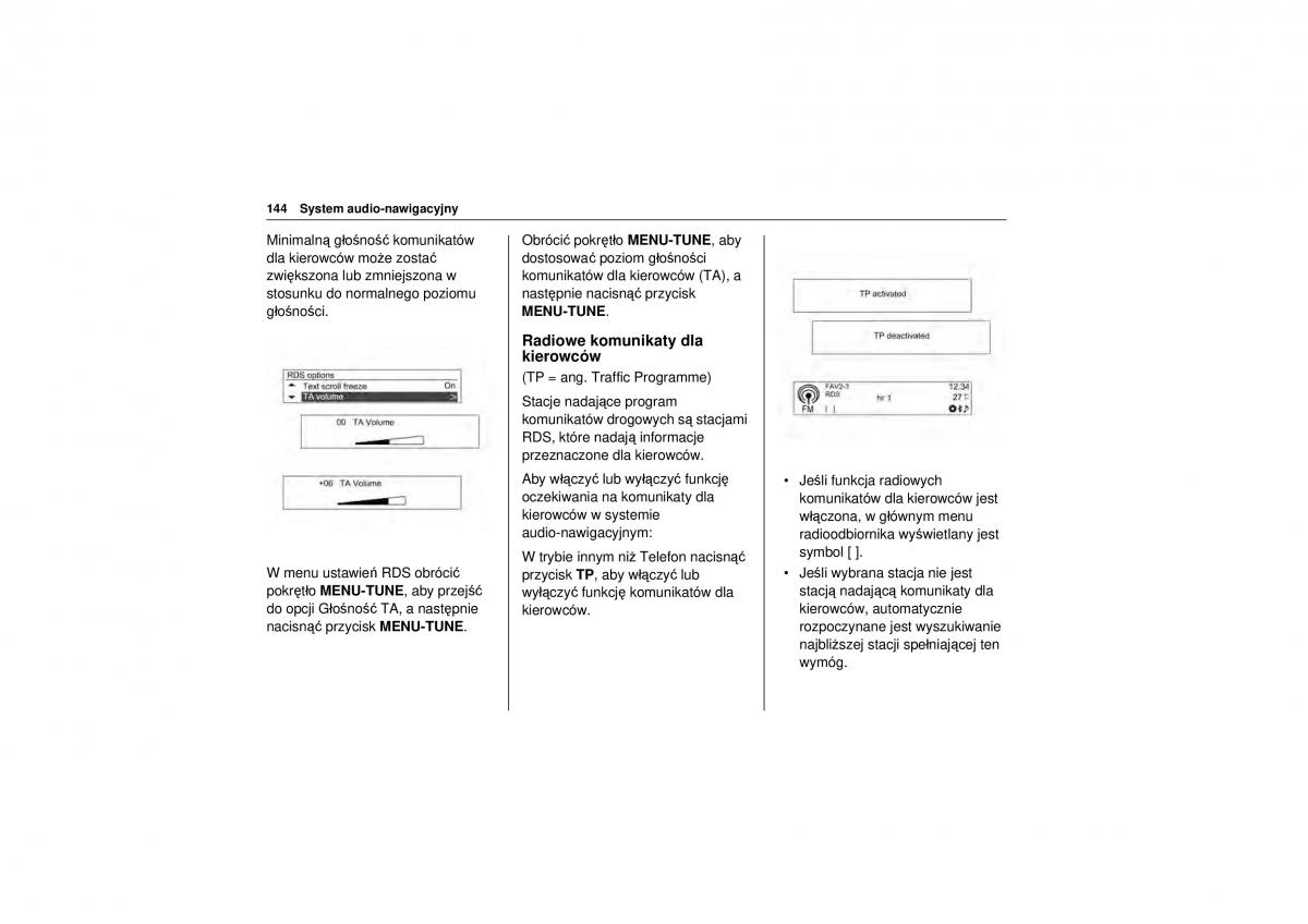 Chevrolet Trax instrukcja obslugi / page 146